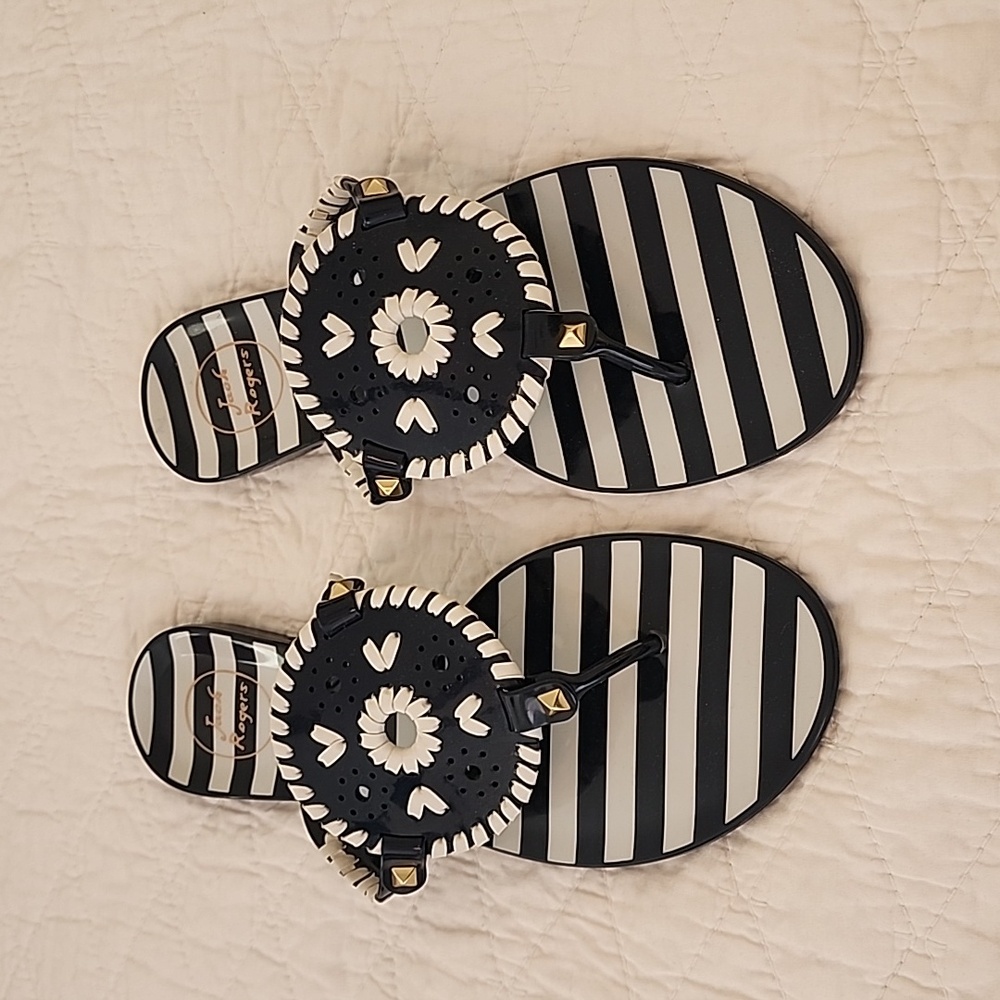 Jack Roger's Striped Georgica Jelly Sandals